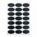 Наклейки Овал черные размер 3,5см*2см лист 21шт