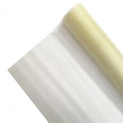 Органза СНЕГ в рулоне светло желтая размер 70см*9м