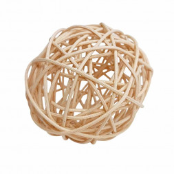 Шар из ротанга бежевый D-8-9см