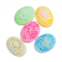 Декор из пластика Камея размер 1,8*2,5см