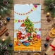 Пакет фольга Дед Мороз с собачкой 20*35см уп 100шт
