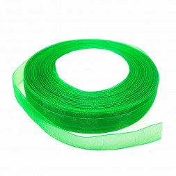 Лента органза светло-зеленая размер 1,2см*50м