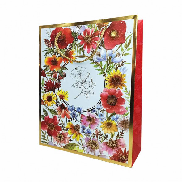 Пакет ЛЮКС Ассорти с золотой каемкой размер 26*32*12см