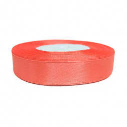 Лента атласная коралловая размер 1,5см*23м