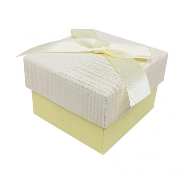 Коробка квадрат Классика с бантом размер 5*5*3,5см