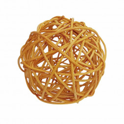 Шар из ротанга светло-коричневый D-8-9см