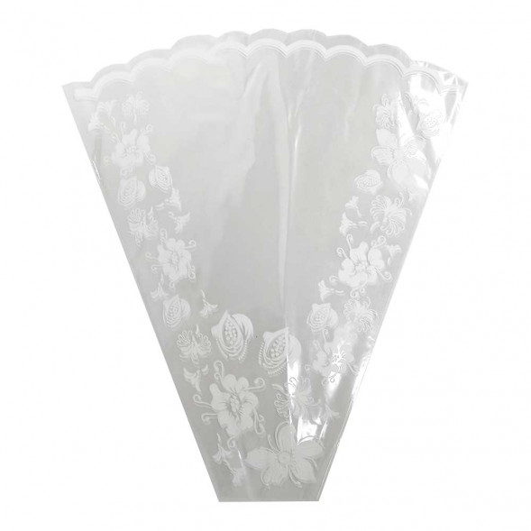 Конус прозрачный с рисунком Елена размер 50*60см уп 50шт