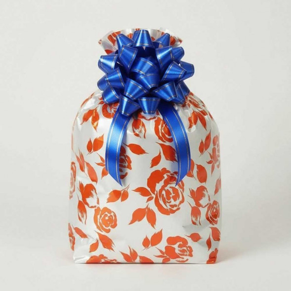 Пакет подарочный с фольгой Розы размер 50*35см