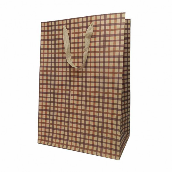 Пакет крафт Клетка размер 31*45*19см