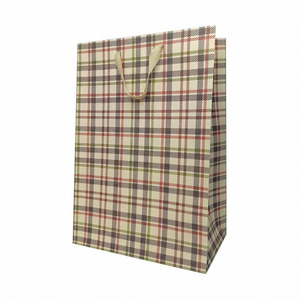 Пакет крафт Клетка размер 31*45*19см