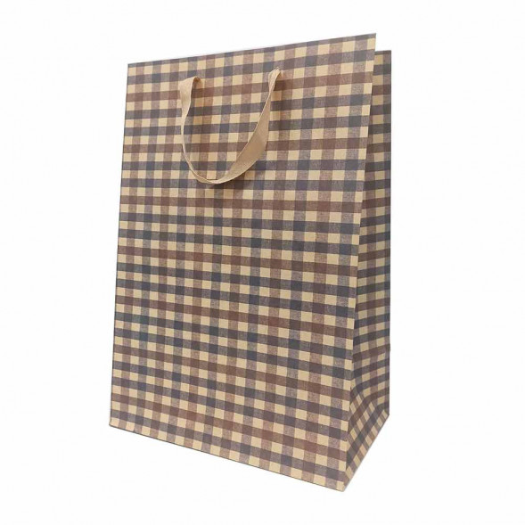 Пакет крафт Клетка размер 31*45*19см