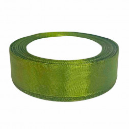 Лента атласная оливковая размер 2,5см*23м