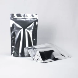 Дой-пак металл серебро с замком zip-lock 160*230мм (45+45) уп 10шт