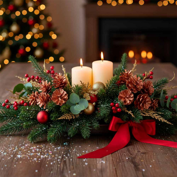 Связка шишек золото Н-12см