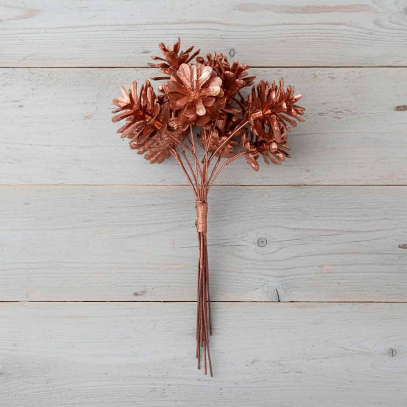 Связка шишек золото Н-12см