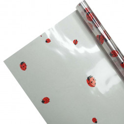 Пленка в рулоне с рисунком Божьи коровки размер 70см*10м