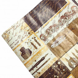 Бумага подарочная Чернила размер листа 0,685м*100см уп 1л