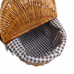 Корзина овальная для пикника ива медовая размер 40*30*20*37см