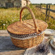 Корзина овальная для пикника ива медовая размер 40*30*20*37см