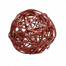 Шар из ротанга коричневый D-8-9см