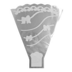 Конус прозрачный с рисунком Бант размер 30*40см уп 50шт