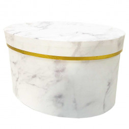 Коробка овал Мрамор в 2-х размерах 