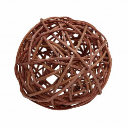 Шар из ротанга коричневый D-10см