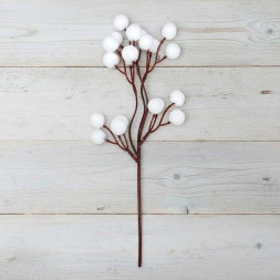 Ветка с белыми ягодами Н-30см