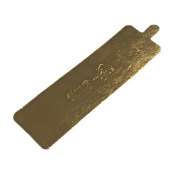 Подложка для пирожных с ручкой прямоугольная Золото размер 130*40мм уп 10шт