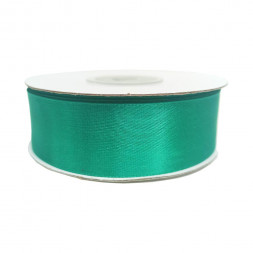 Лента атласная изумрудная размер 2,5см*23м