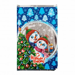 Пакет фольга Снеговички 25*40см уп 100шт