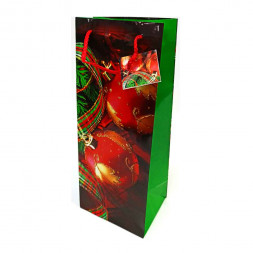 Пакет ламинированный НГ под бутылку размер 14*35*10см