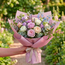 Пленка в рулоне Самая нужная нежно-розовая размер 58см*10м 55мкм