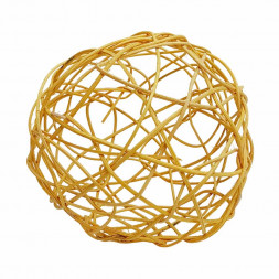 Шар из ротанга желтый D-12см