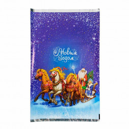 Пакет фольга Дед Мороз со Снегурочкой 25*40см уп 100шт