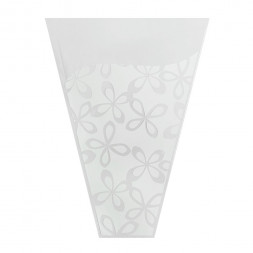 Конус прозрачный с рисунком Милана белый размер 30*40см уп 50шт