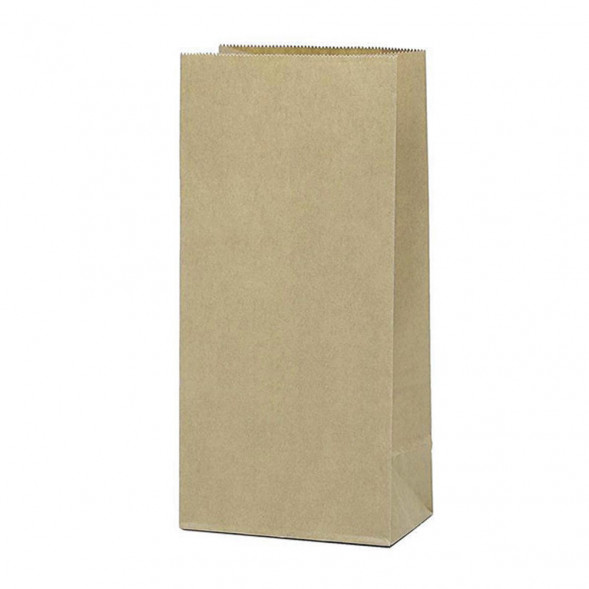 Пакет бумажный крафт 70г/м2 размер 17*8*5см уп 10шт