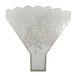 Конус прозрачный с рисунком Цветочки размер 45*50см уп 50шт