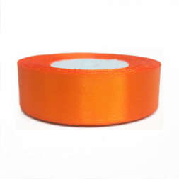 Лента атласная мандариновая размер 2,5см*23м