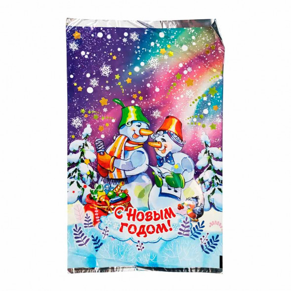 Пакет фольга Снеговики 25*40см уп 100шт