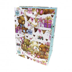 Пакет ЛЮКС Детский с золотом размер 31*44*19см