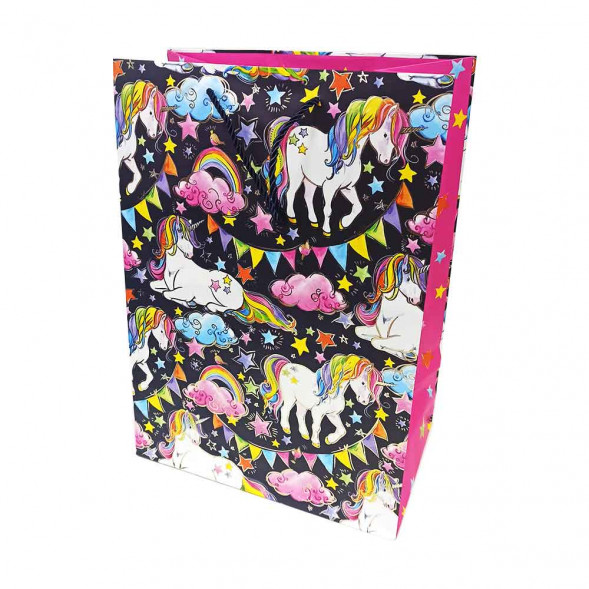 Пакет ЛЮКС Детский с золотом размер 31*44*19см