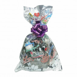 Пакет подарочный с фольгой С любовью размер 25*40см