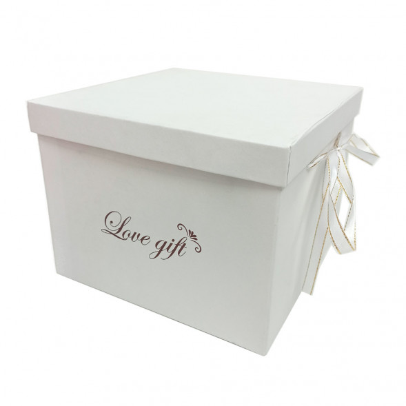 Коробка квадрат Love Gift с регулируемой высотой в 2-х размерах