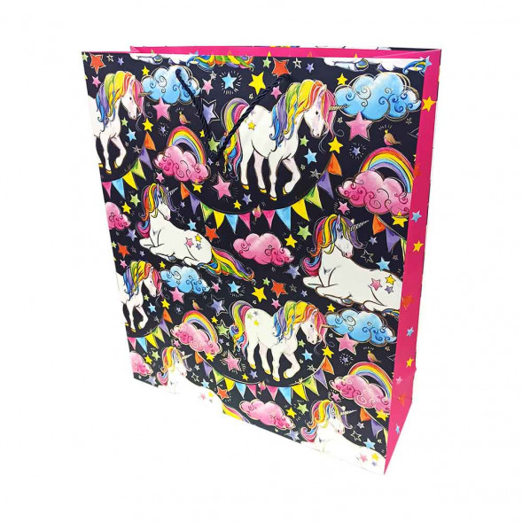 Пакет ЛЮКС Детский с золотом размер 53*44*18см