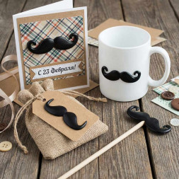 Брошки Усы народов мира 4шт L-6см