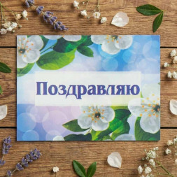 Мини-открытка Поздравляю 6*8см арт 199