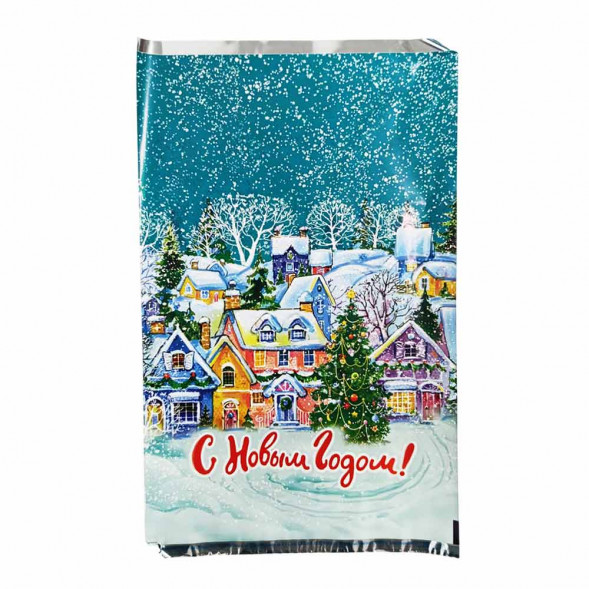 Пакет фольга Заснеженный город 25*40см уп 100шт