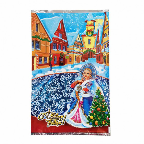 Пакет фольга Снегурочка 25*40см уп 100шт