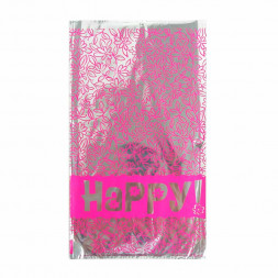 Пакет подарочный с фольгой Happy размер 20*35см